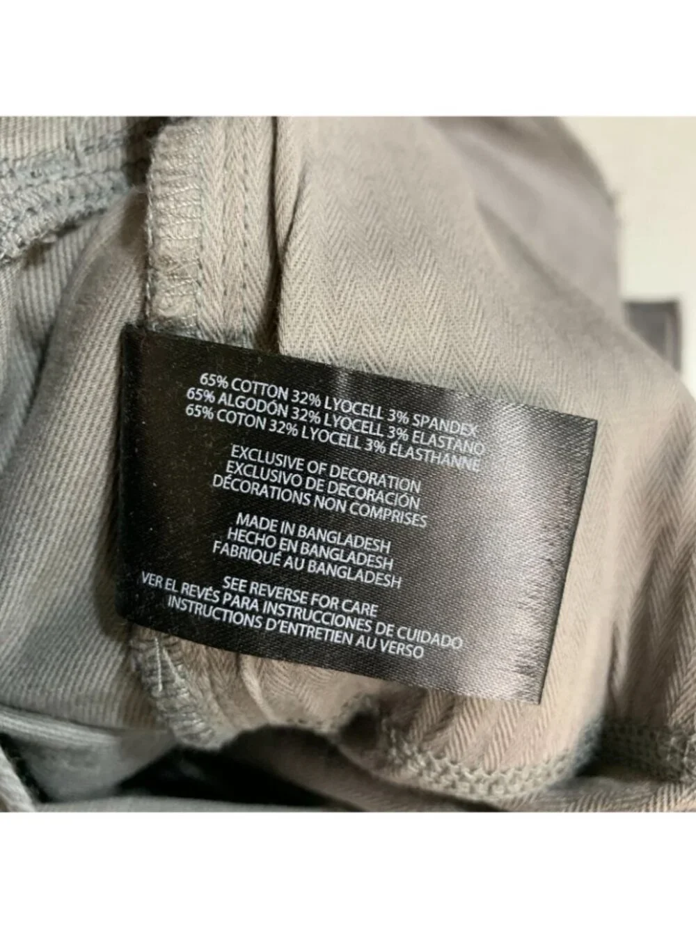 NWOT Banana Republic Men's 34x30 Gray Slim Fit 5-Pocket Chino Pants Cotton Blend